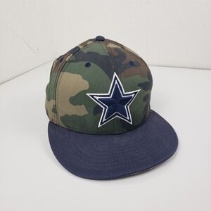 New Era Dallas Cowboys 59FIFTY Fitted Hat 7 3/8 Camo Navy Blue NFL Cap